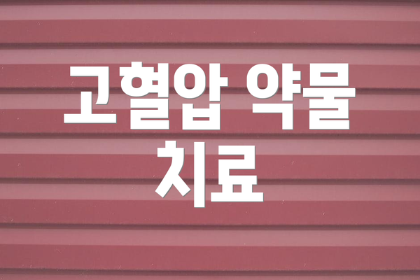 고혈압 약물 치료
