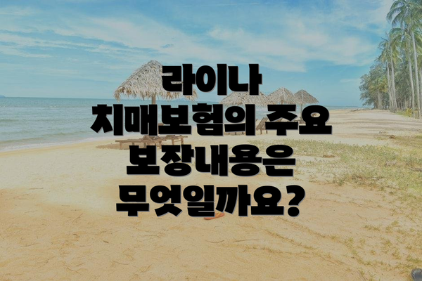 라이나 치매보험의 주요 보장내용은 무엇일까요?
