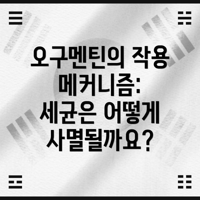 오구멘틴의 작용 메커니즘: 세균은 어떻게 사멸될까요?
