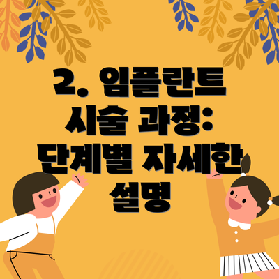 2. 임플란트 시술 과정: 단계별 자세한 설명