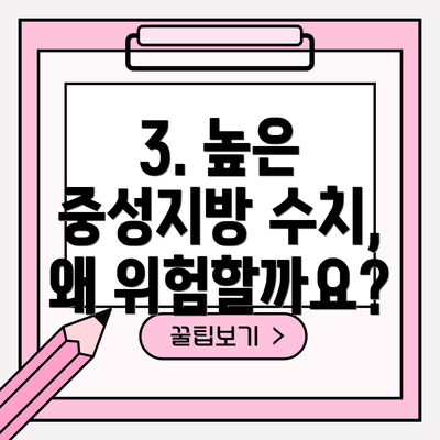 3. 높은 중성지방 수치, 왜 위험할까요?