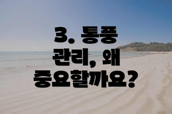 3. 통풍 관리, 왜 중요할까요?