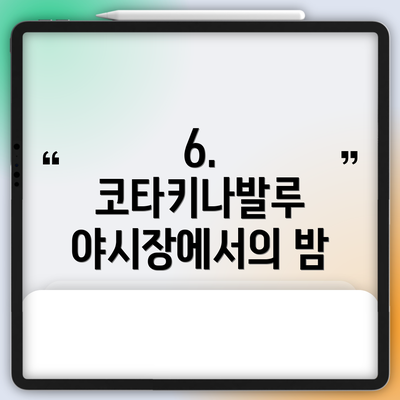6. 코타키나발루 야시장에서의 밤