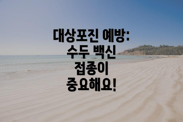 대상포진 예방: 수두 백신 접종이 중요해요!