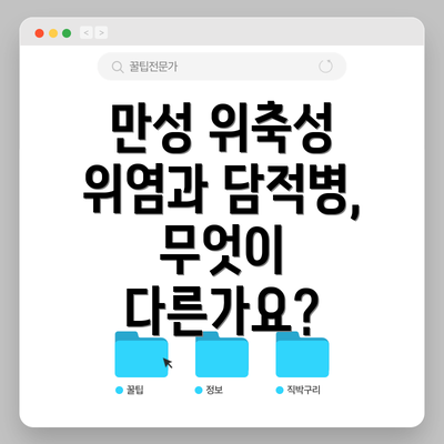 만성 위축성 위염과 담적병, 무엇이 다른가요?