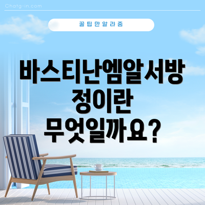 바스티난엠알서방정이란 무엇일까요?