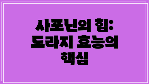 사포닌의 힘: 도라지 효능의 핵심