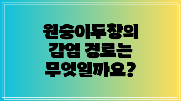 원숭이두창의 감염 경로는 무엇일까요?