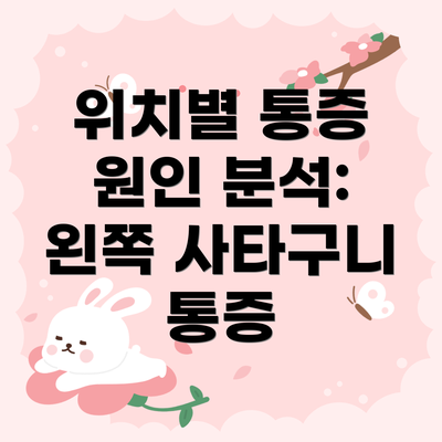 위치별 통증 원인 분석: 왼쪽 사타구니 통증