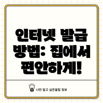 인터넷 발급 방법: 집에서 편안하게!