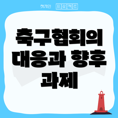 축구협회의 대응과 향후 과제