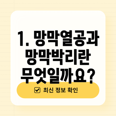1. 망막열공과 망막박리란 무엇일까요?