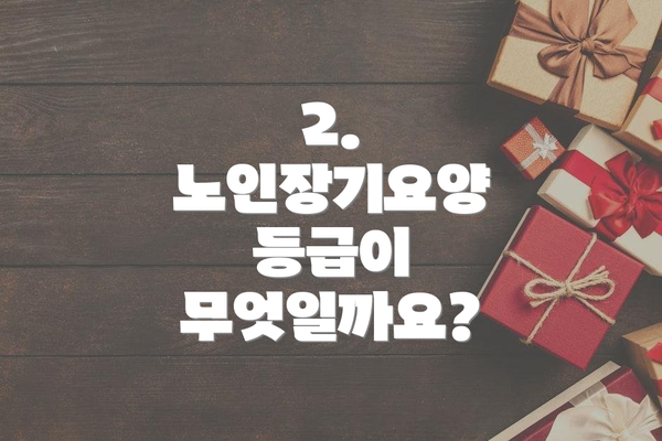 2. 노인장기요양 등급이 무엇일까요?