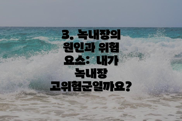 3. 녹내장의 원인과 위험 요소:  내가 녹내장 고위험군일까요?