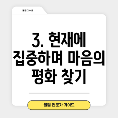 3. 현재에 집중하며 마음의 평화 찾기