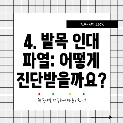 4. 발목 인대 파열: 어떻게 진단받을까요?