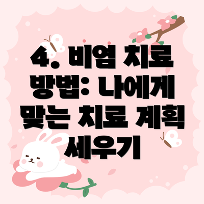 4. 비염 치료 방법: 나에게 맞는 치료 계획 세우기