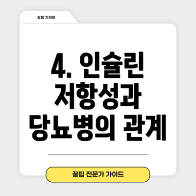 4. 인슐린 저항성과 당뇨병의 관계
