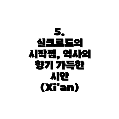 5.  실크로드의 시작점, 역사의 향기 가득한 시안 (Xi'an)