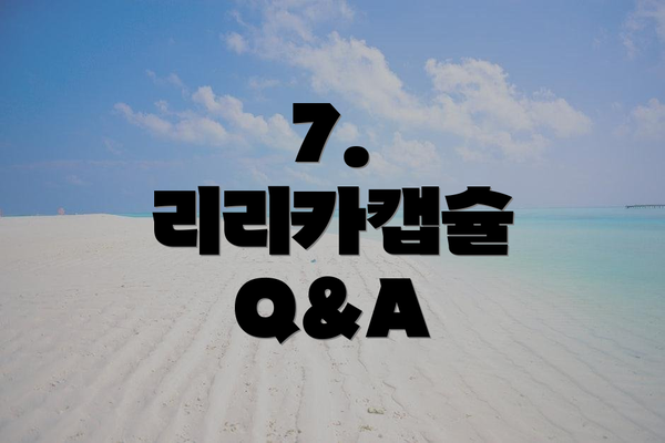 7.  리리카캡슐 Q&A