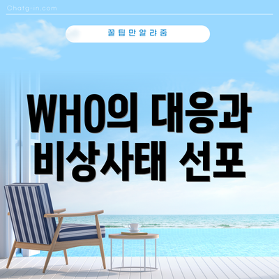 WHO의 대응과 비상사태 선포