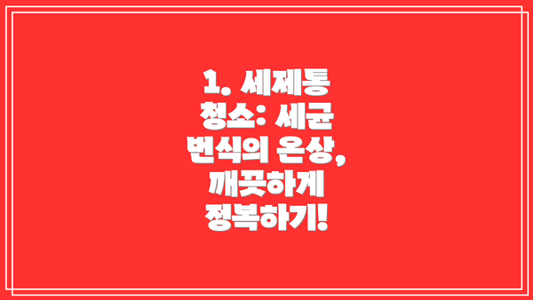 1. 세제통 청소: 세균 번식의 온상, 깨끗하게 정복하기!