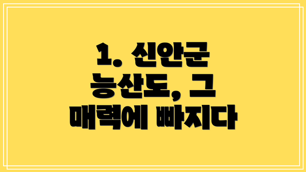 1. 신안군 능산도, 그 매력에 빠지다