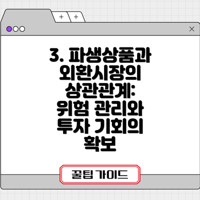 3. 파생상품과 외환시장의 상관관계:  위험 관리와 투자 기회의 확보