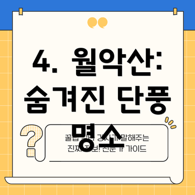4. 월악산: 숨겨진 단풍 명소