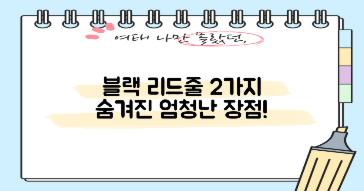 2가지 블랙 리드줄 장점