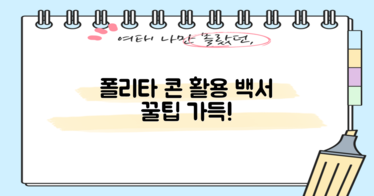 폴리타 콘 활용법