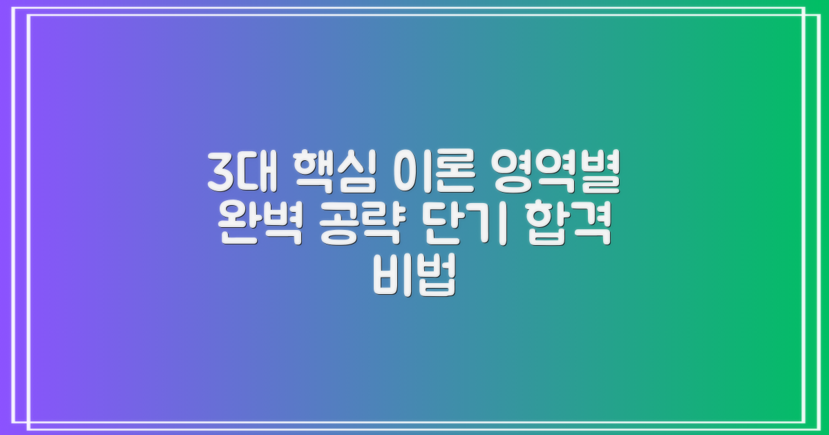 3대 영역별 핵심이론 완벽 공략