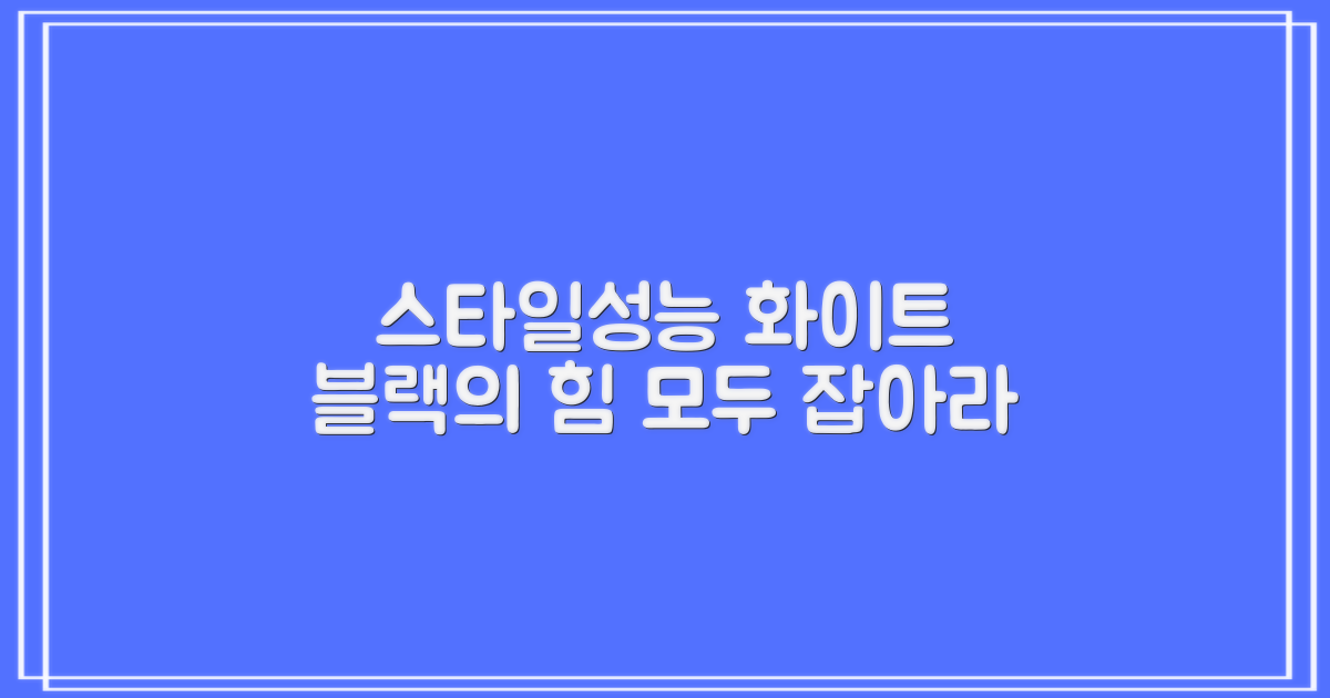 화이트 블랙, 스타일과 성능 모두