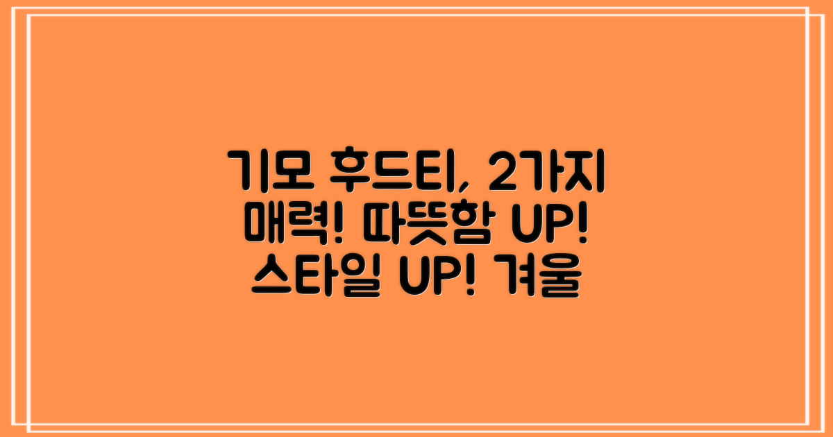 2가지 기모 후드티 장점