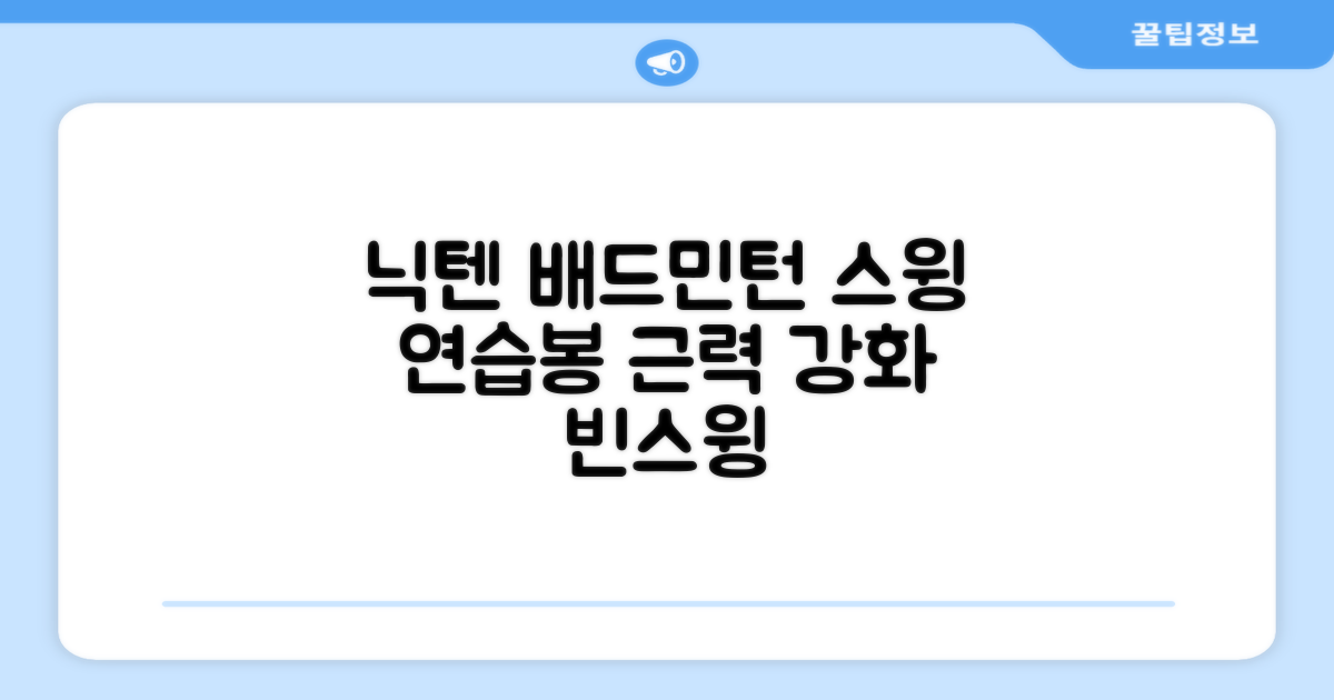 닉텐 배드민턴 스윙연습봉 - 근력강화 및 빈스윙연습, 1개, 스윙연습기 추천 리뷰