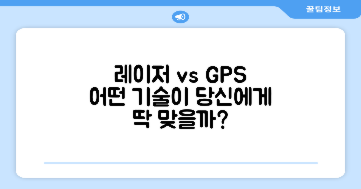 레이저 vs GPS, 당신의 선택은?