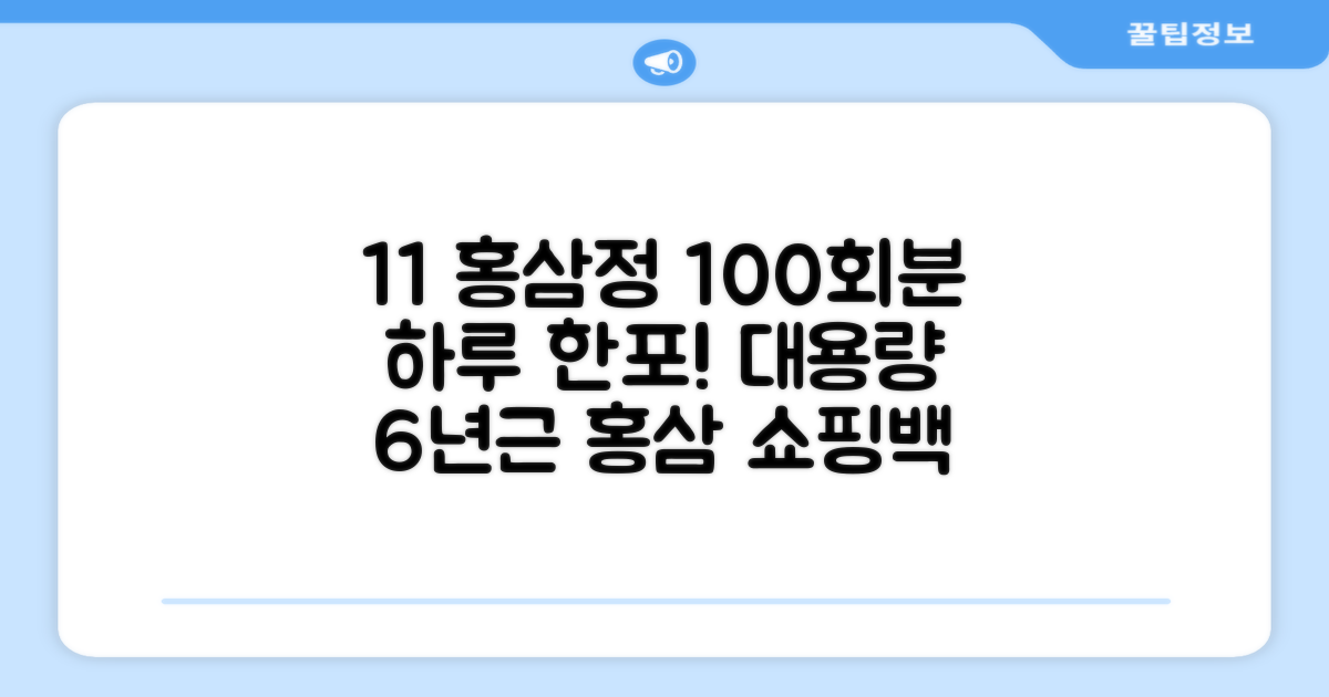 [1+1 특가] 홍삼정 6년근 하루한포 100회분 대용량+쇼핑백, 2개, 1L 추천 리뷰