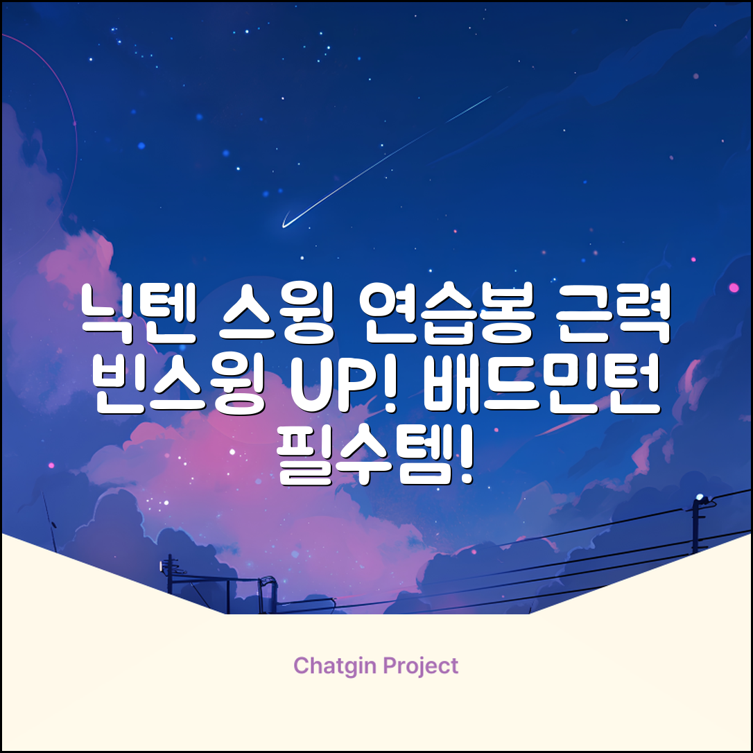 닉텐 배드민턴 스윙연습봉 - 근력강화 및 빈스윙연습, 1개, 스윙연습기 추천 리뷰