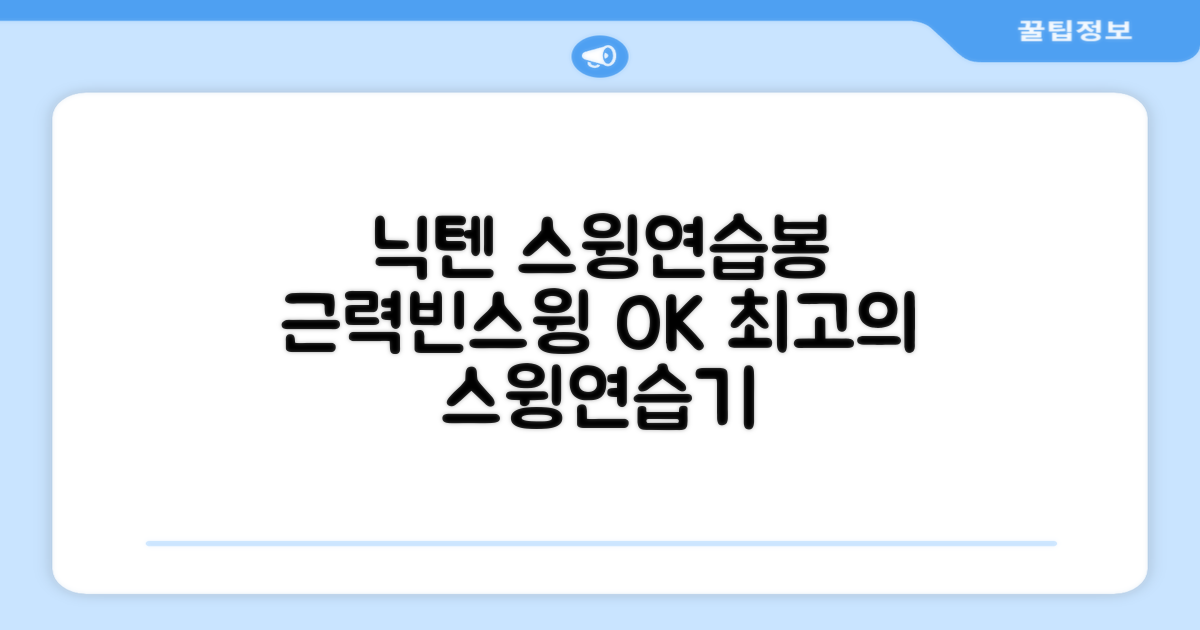 닉텐 배드민턴 스윙연습봉 - 근력강화 및 빈스윙연습, 1개, 스윙연습기 추천 리뷰