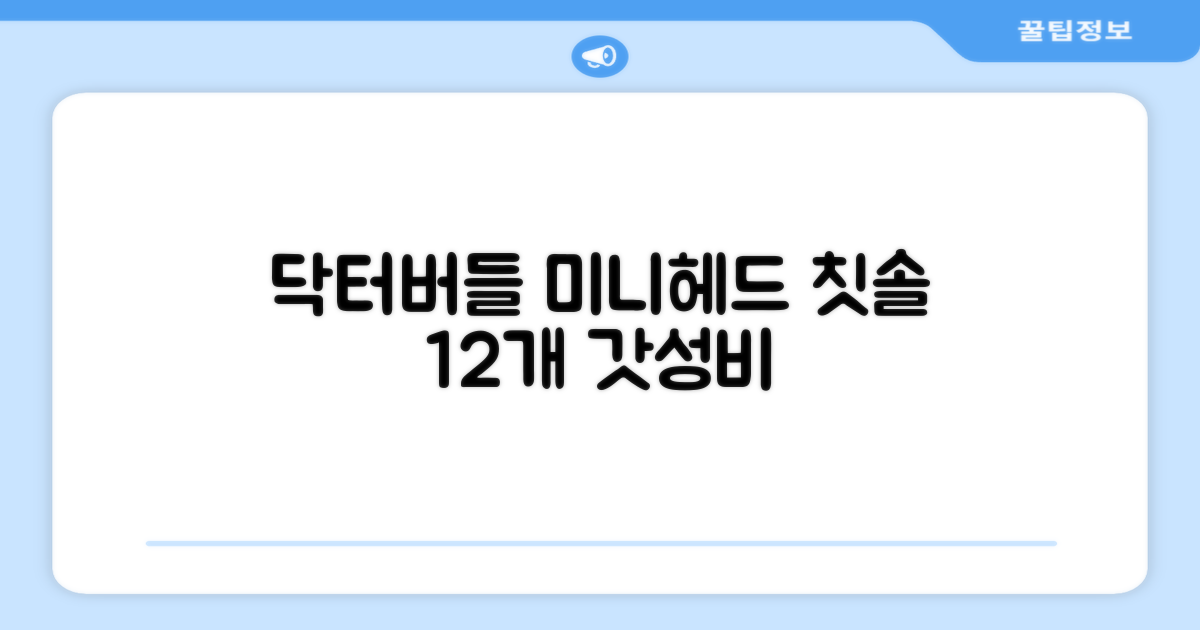 닥터버들 미니헤드 칫솔 세트, 12개입, 1개 추천 리뷰