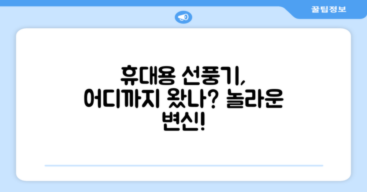 휴대용 선풍기의 진화는?
