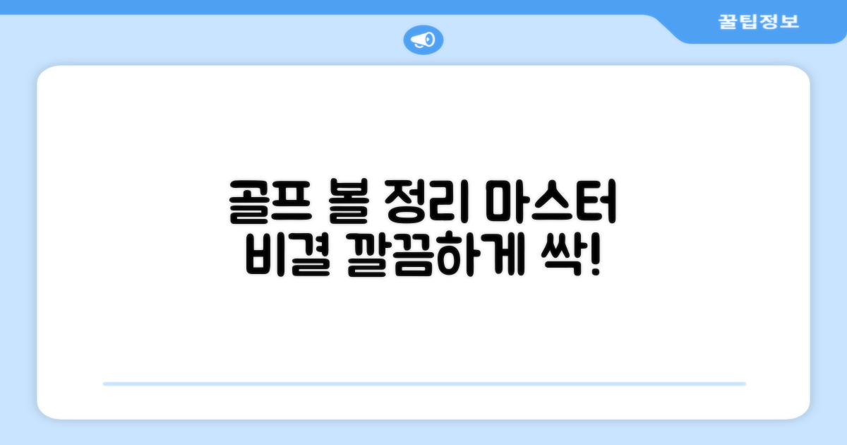 깔끔한 골프 볼 정리의 비밀