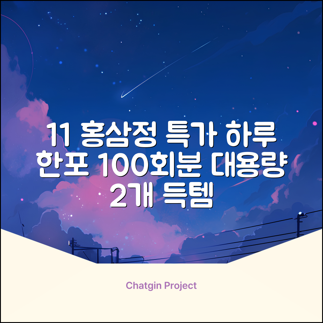 [1+1 특가] 홍삼정 6년근 하루한포 100회분 대용량+쇼핑백, 2개, 1L 추천 리뷰