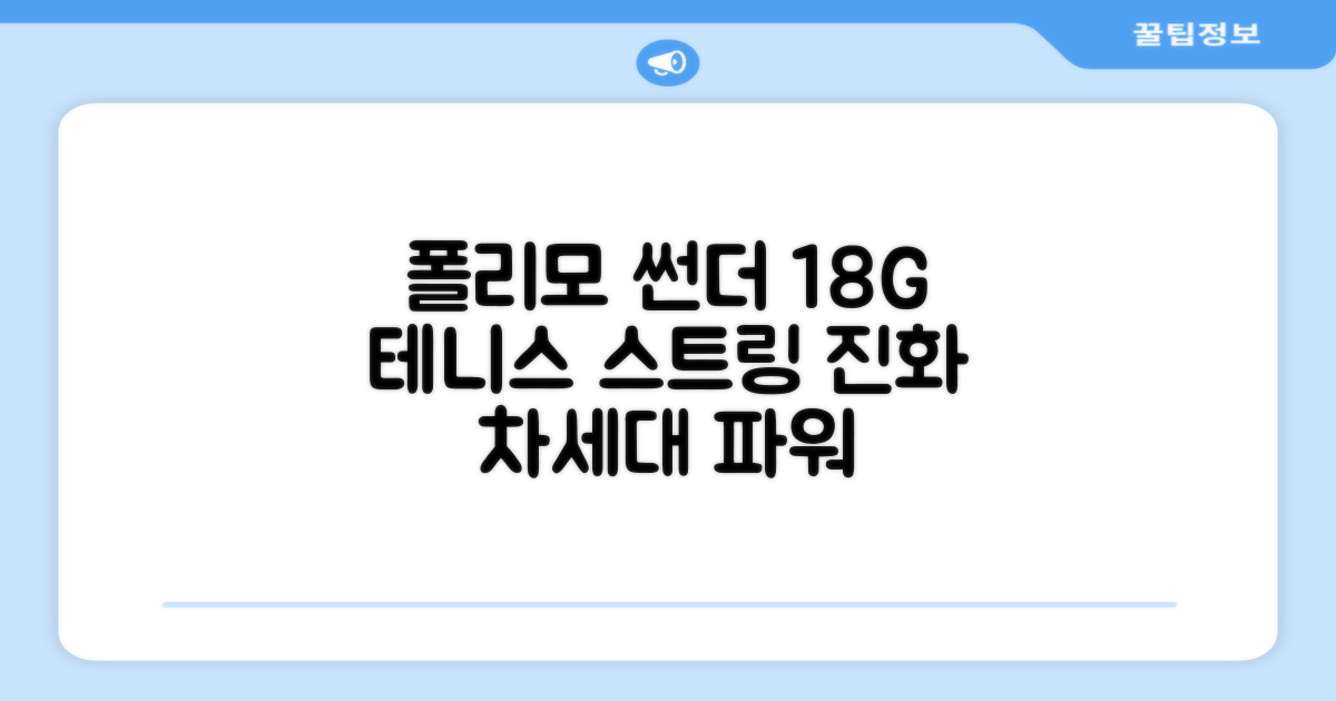 존스 POLYMO THUNDER 18G, 테니스 스트링의 진화