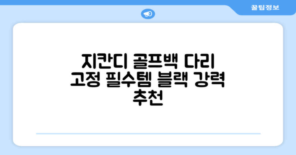 지칸디 골프 스탠드백 레그홀더 다리고정 바닥 지지대, 블랙 추천 리뷰