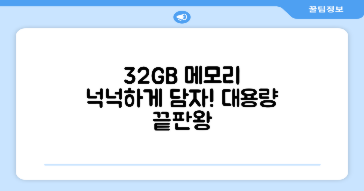 32GB 메모리, 넉넉히 담으세요!