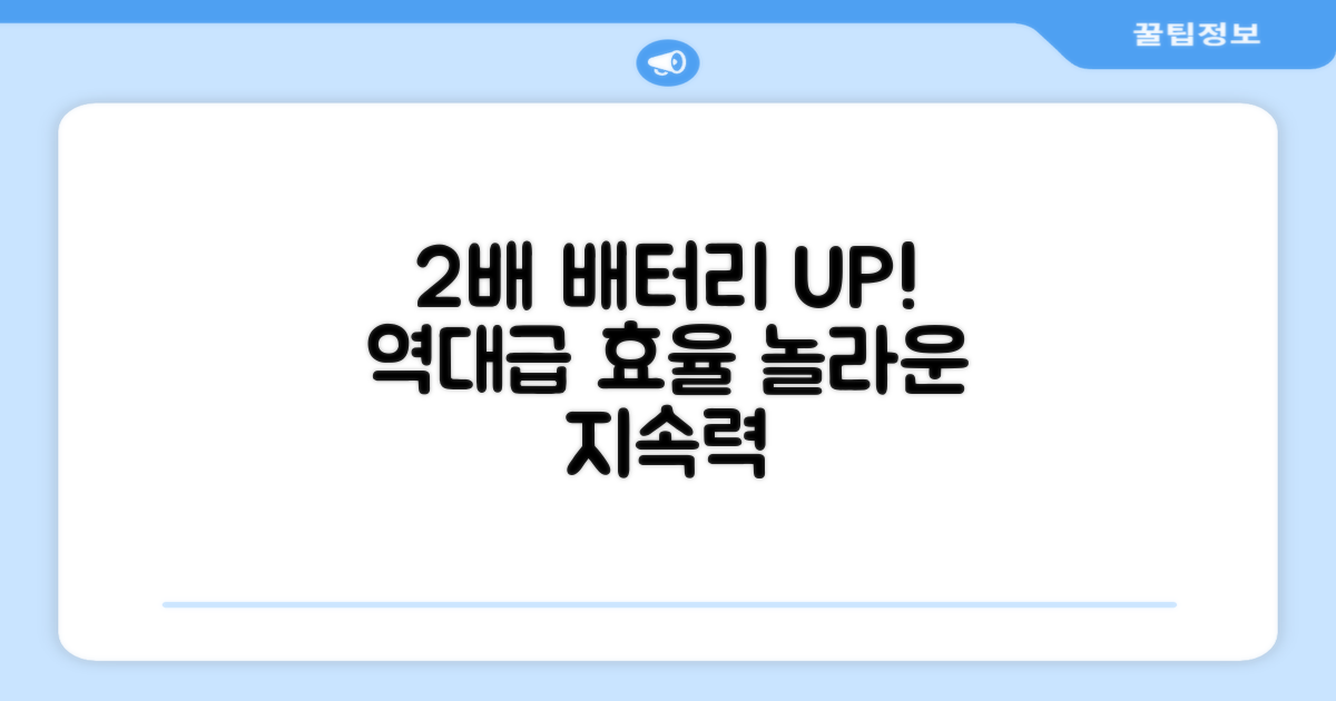 2배 향상된 배터리 효율