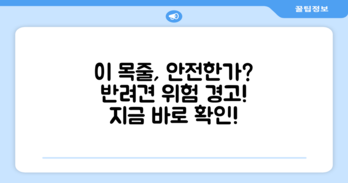 이 목줄, 안전하게 사용할 수 있나요?