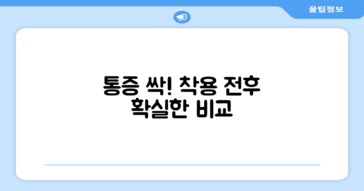 착용 전후 통증 비교