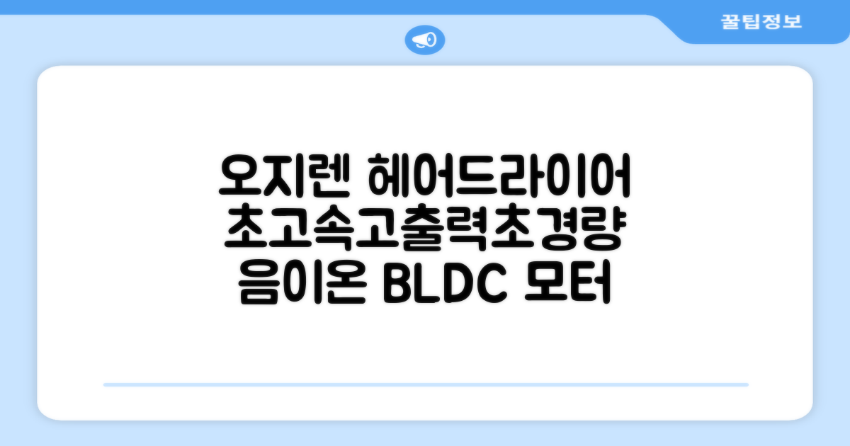 오지렌 초고속 고출력 초경량 음이온 BLDC 모터 헤어 드라이기, 화이트 추천 리뷰